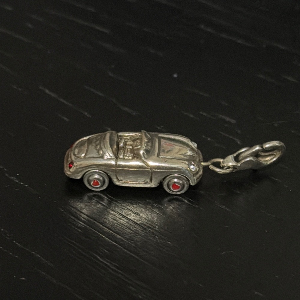 Brighton Speedster Convertible Car Charm Hook on Silver Plated Lobster Hook